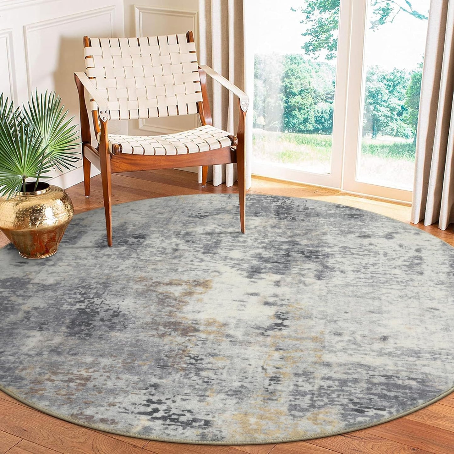 Lahome Modern Abstract Living Room Rug 8x10, Washable 8x10 Area Rugs for Bedroom Stain Resistant Non Slip, Large Red Soft Indoor Carpet for Dining Room Table Home Decor