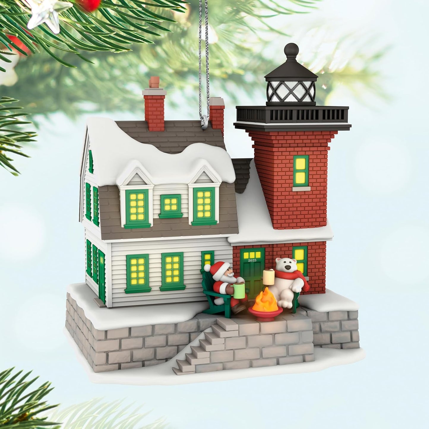 Hallmark Keepsake Christmas Ornament 2025, Holiday Lighthouse 2025 with Light, Gifts for Christmas Lovers
