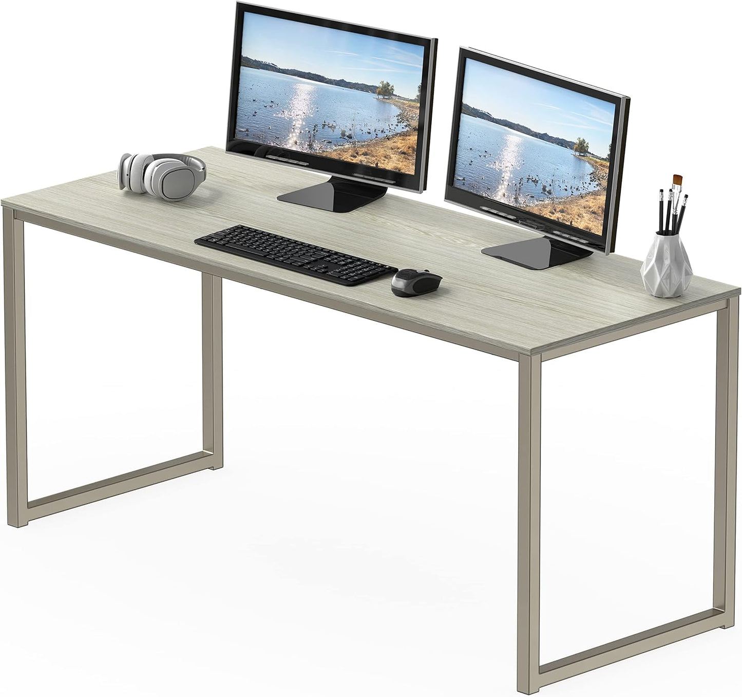 SHW Mission 48-Inch Home Office Computer Desk, Black