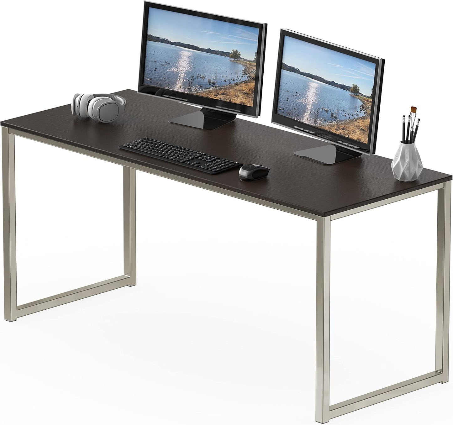 SHW Mission 48-Inch Home Office Computer Desk, Black