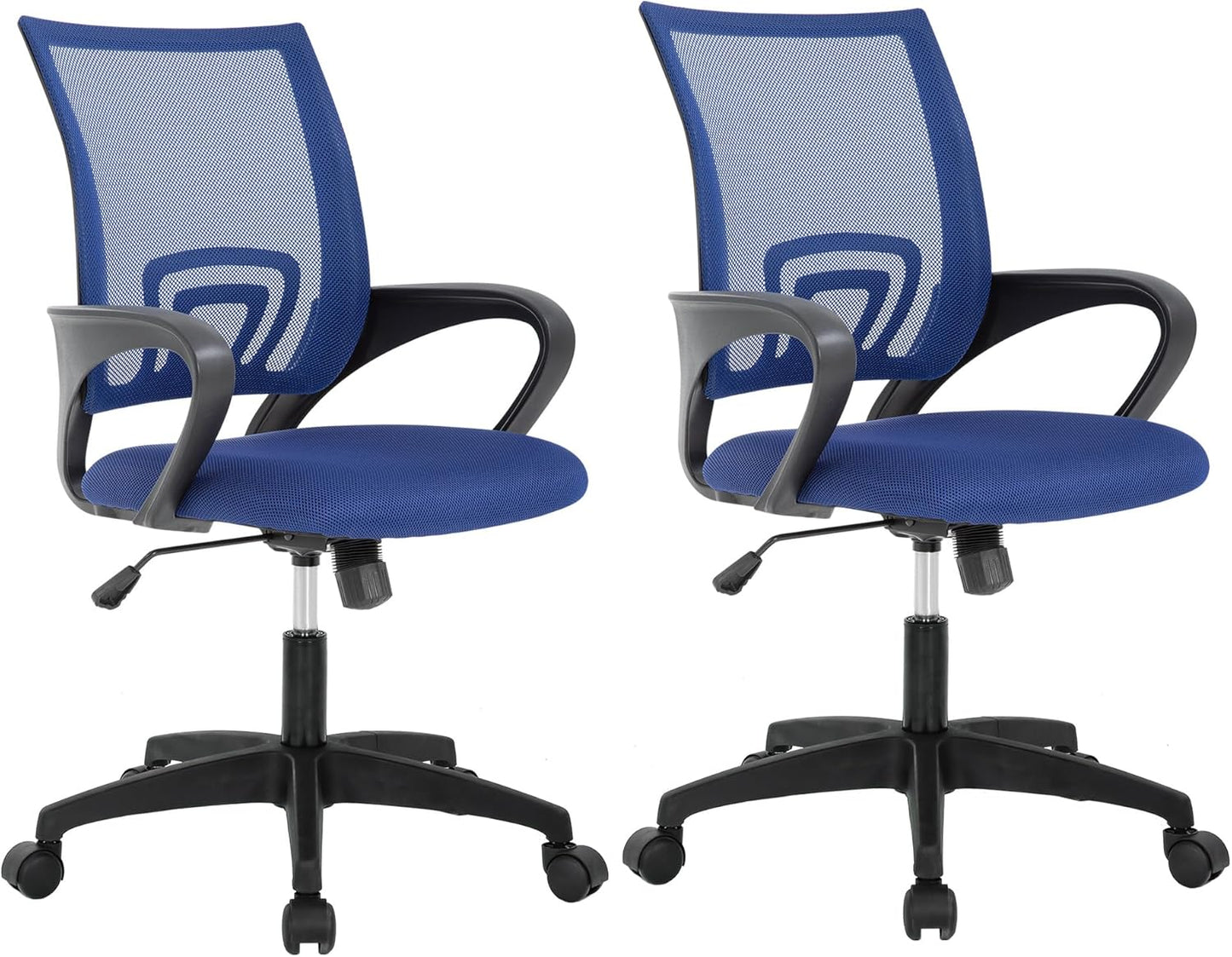 Home Office Chair Ergonomic Desk Chair Mesh Computer Chair with Lumbar Support Armrest Executive Rolling Swivel Adjustable Mid Back Task Chair for Women Adults, Black