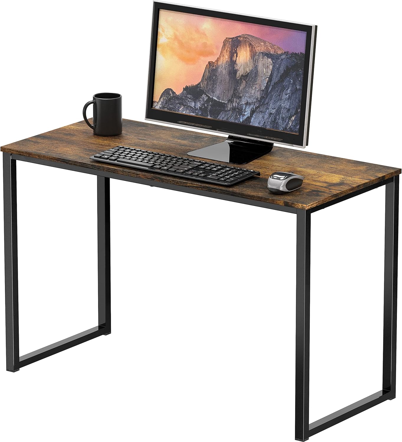 SHW Mission 48-Inch Home Office Computer Desk, Black