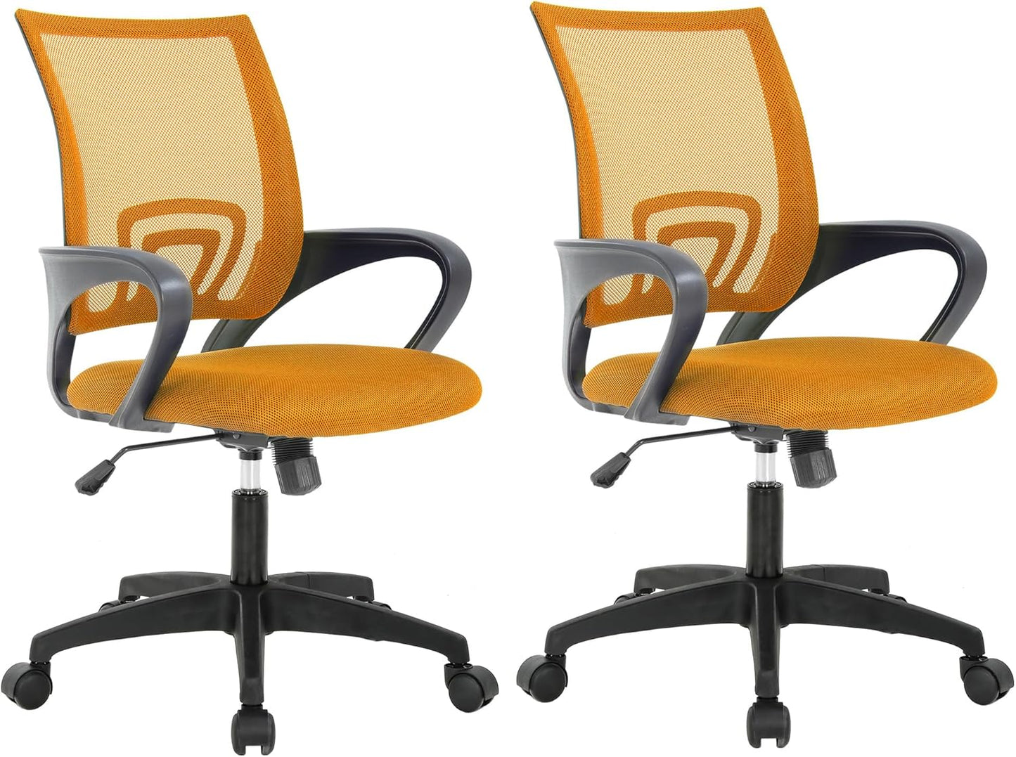 Home Office Chair Ergonomic Desk Chair Mesh Computer Chair with Lumbar Support Armrest Executive Rolling Swivel Adjustable Mid Back Task Chair for Women Adults, Black