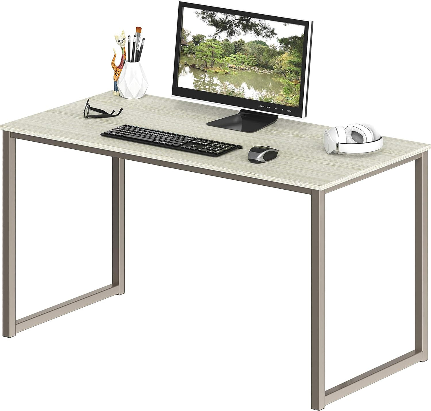 SHW Mission 48-Inch Home Office Computer Desk, Black