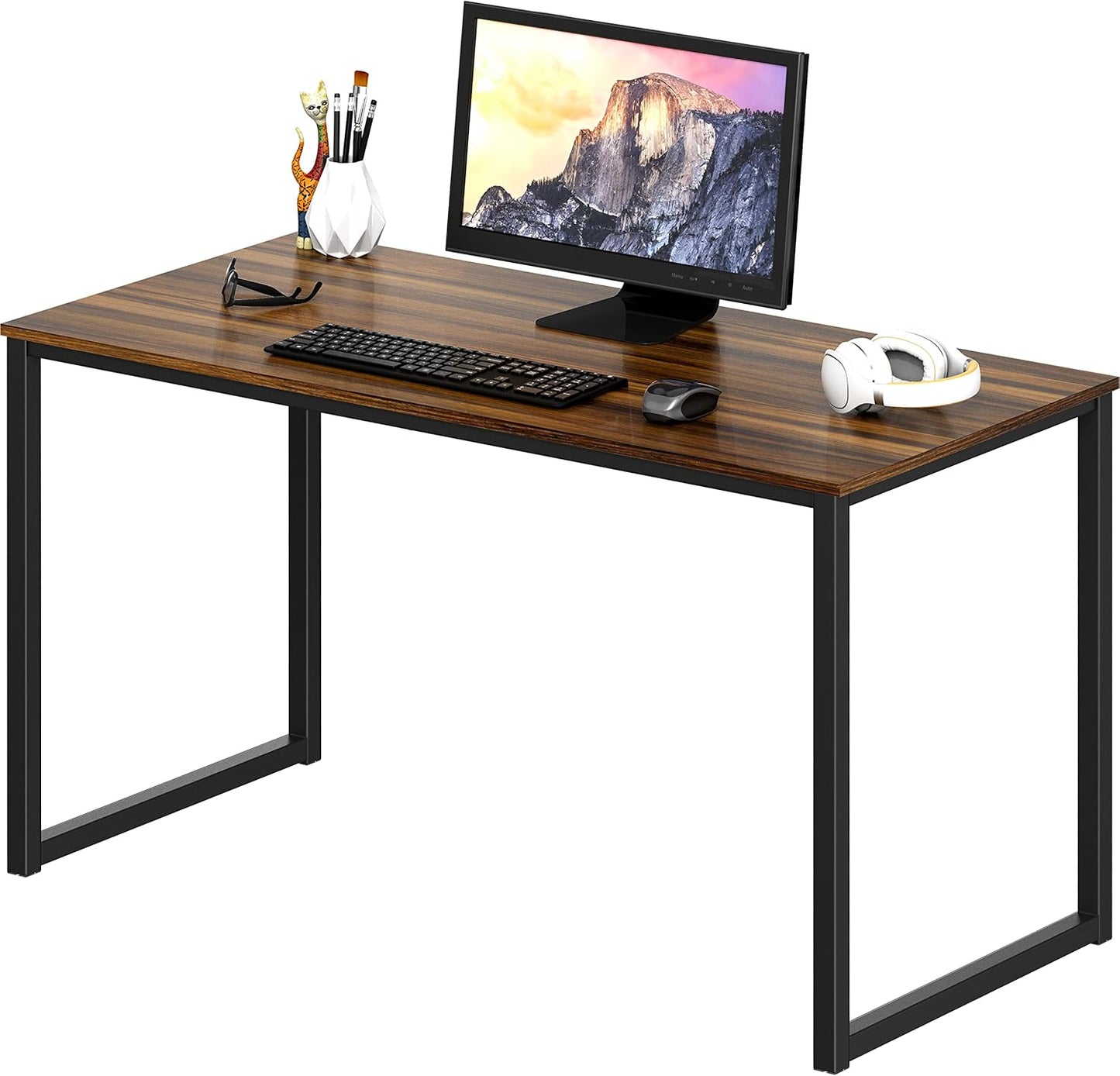 SHW Mission 48-Inch Home Office Computer Desk, Black