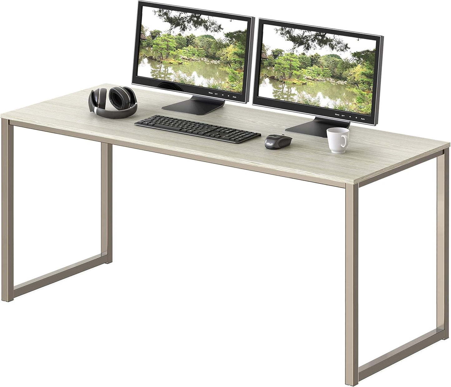 SHW Mission 48-Inch Home Office Computer Desk, Black