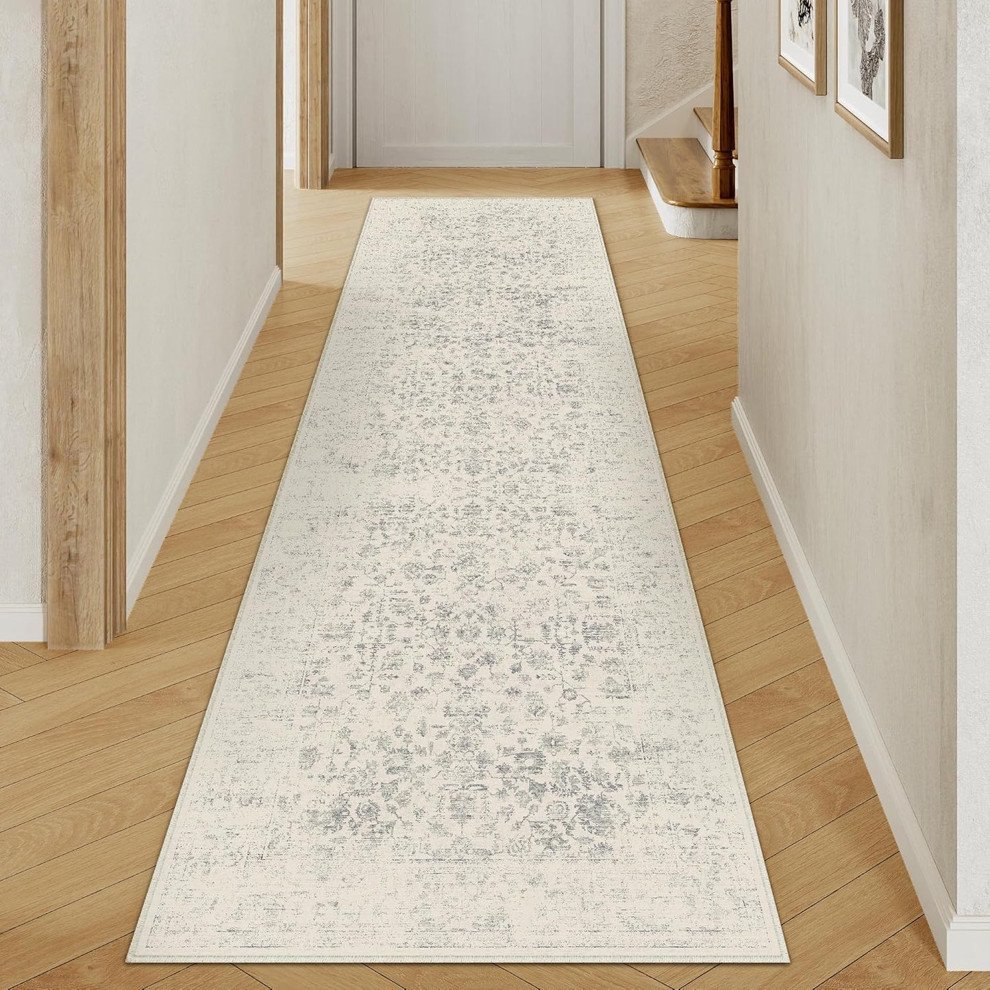 8x10 Machine Washable Rugs Brown Hallway Large Area Rug Indoor Accent Rug Floral Low Pile Carpet Soft Throw Aesthetic Rug Bedroom Living Room Office Dining Room Kitchen Laundry Room